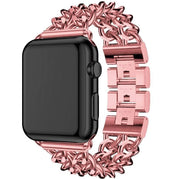 Apple Watch Cowboy bandje - staal - rose rood