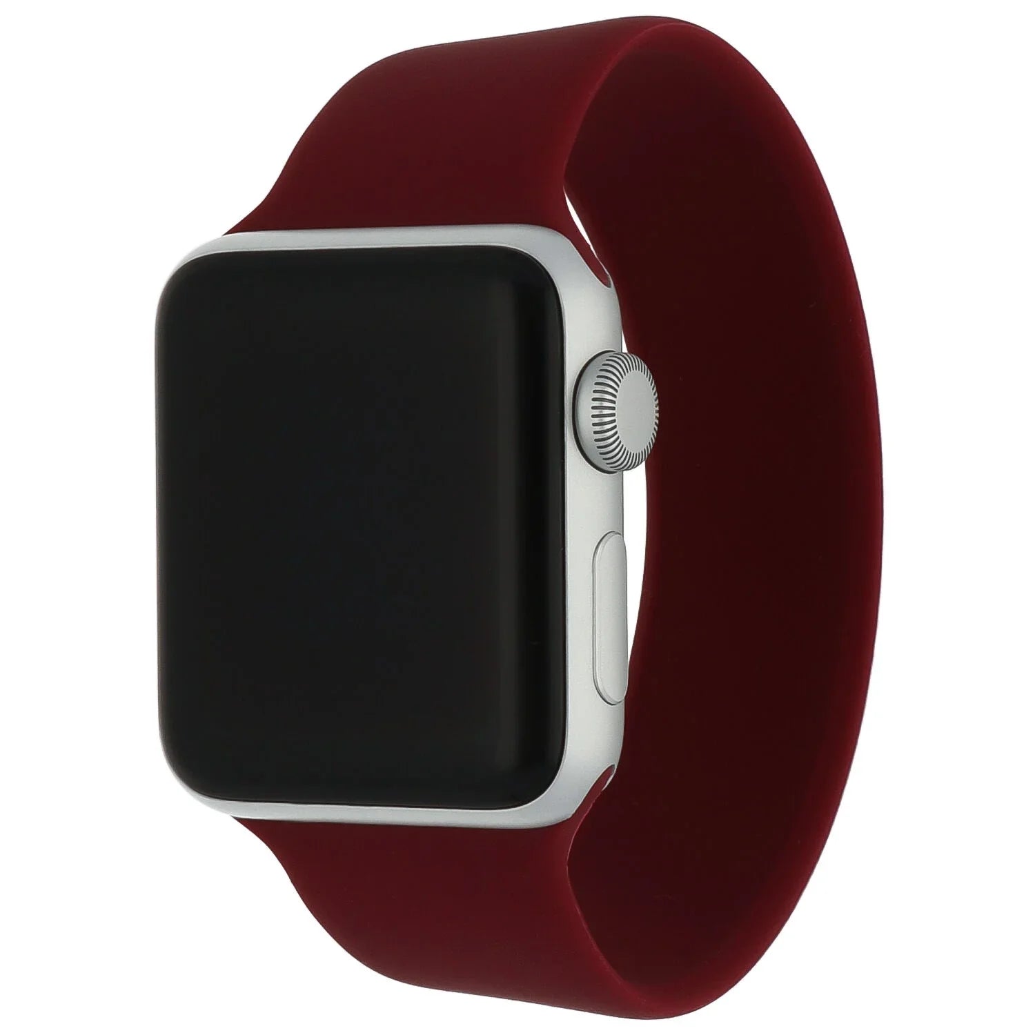 Apple Watch bandje - siliconen - solo loop - wijnrood