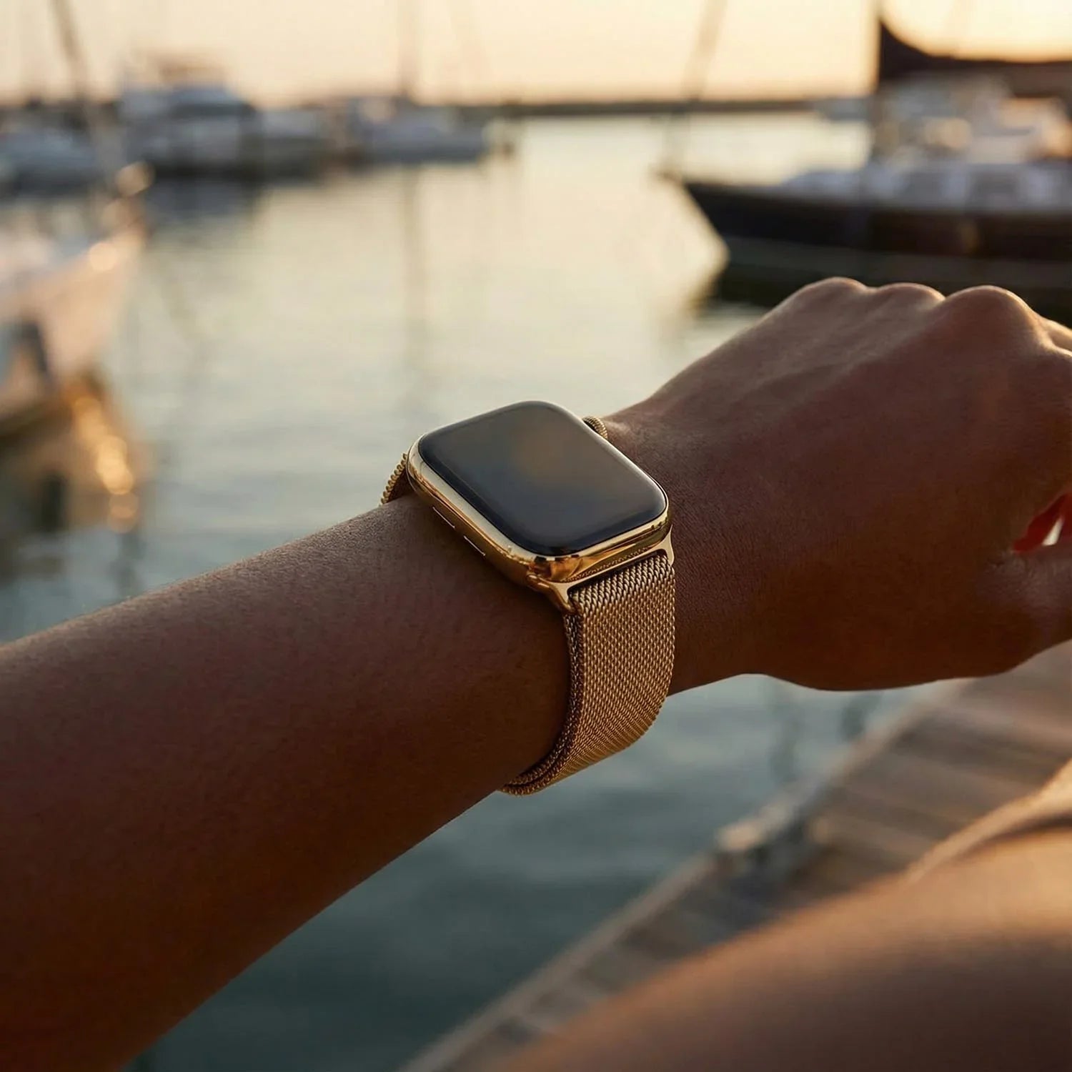 Apple Watch bandje Fiore - milanese - goud