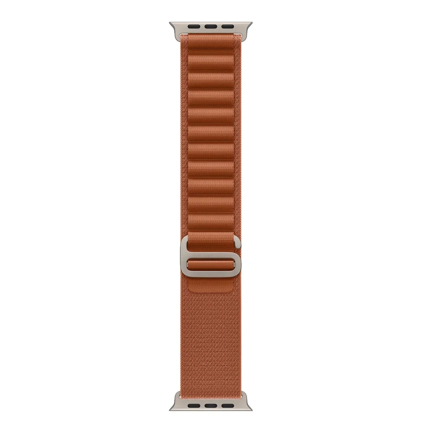 Apple Watch bandje Alpine - nylon - terra cotta - zilver