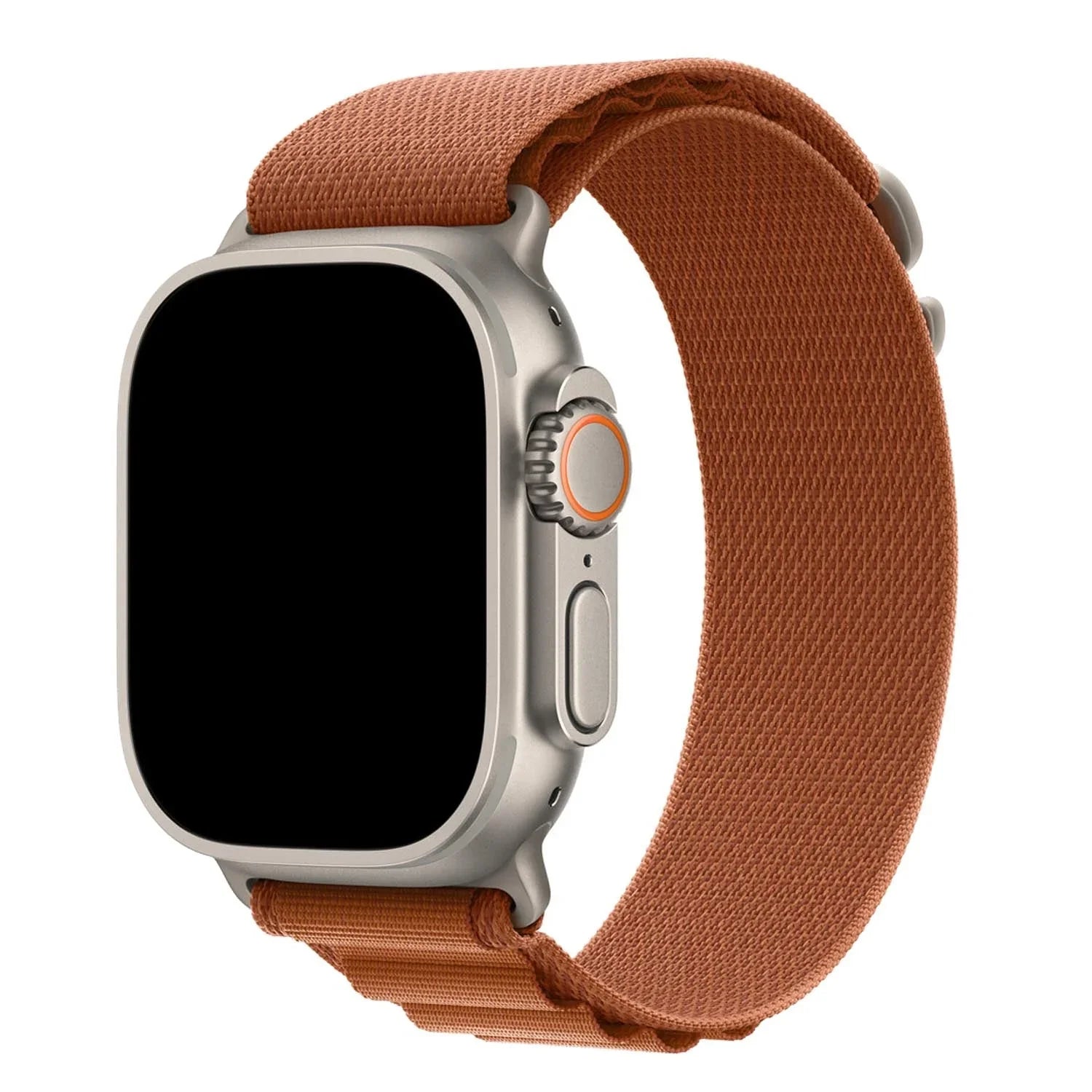 Apple Watch bandje Alpine - nylon - terra cotta - zilver