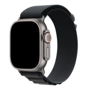 Bracelet Apple Watch Alpine - nylon - noir - argent