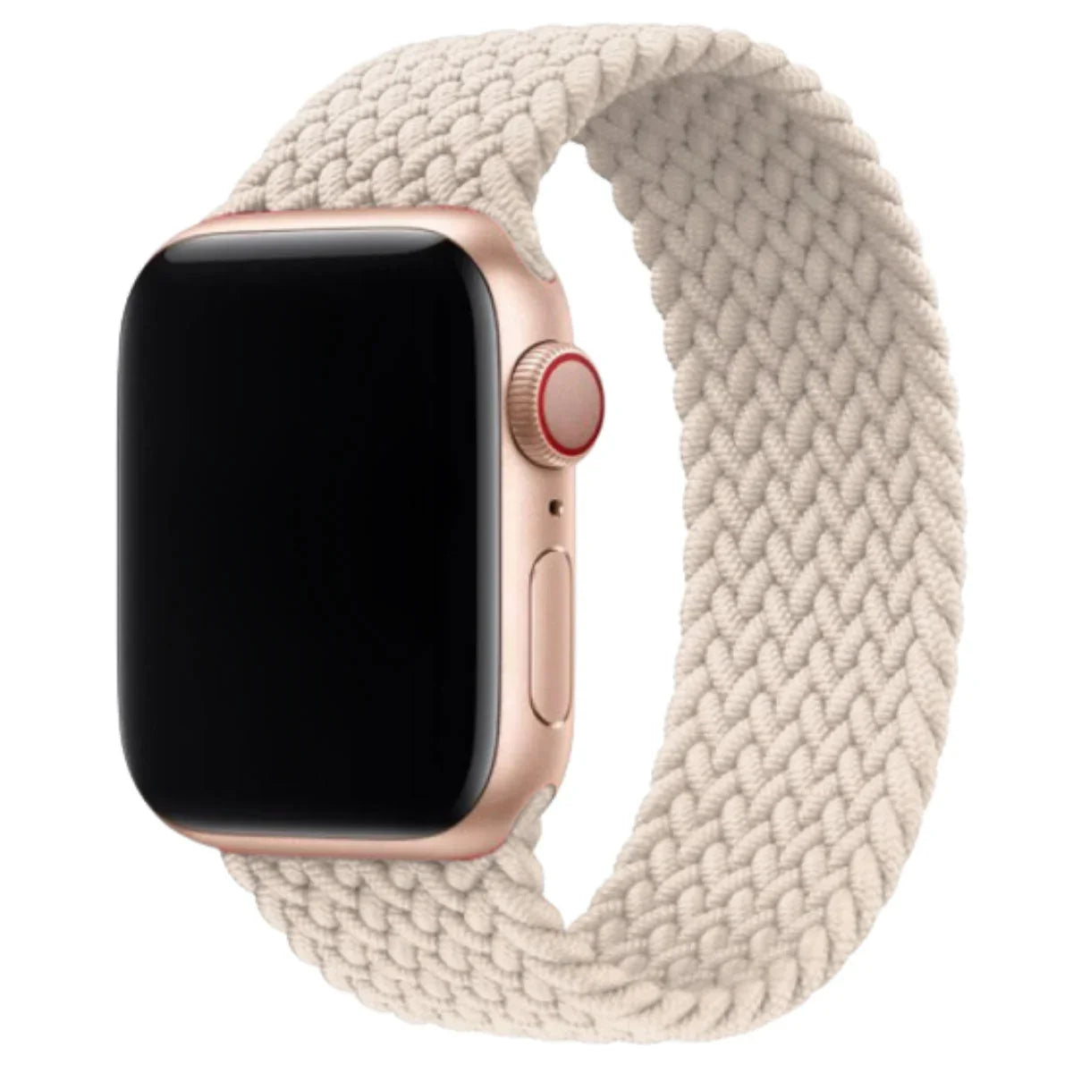 Apple Watch bandje - nylon - gevlochten solo - sterrenlicht