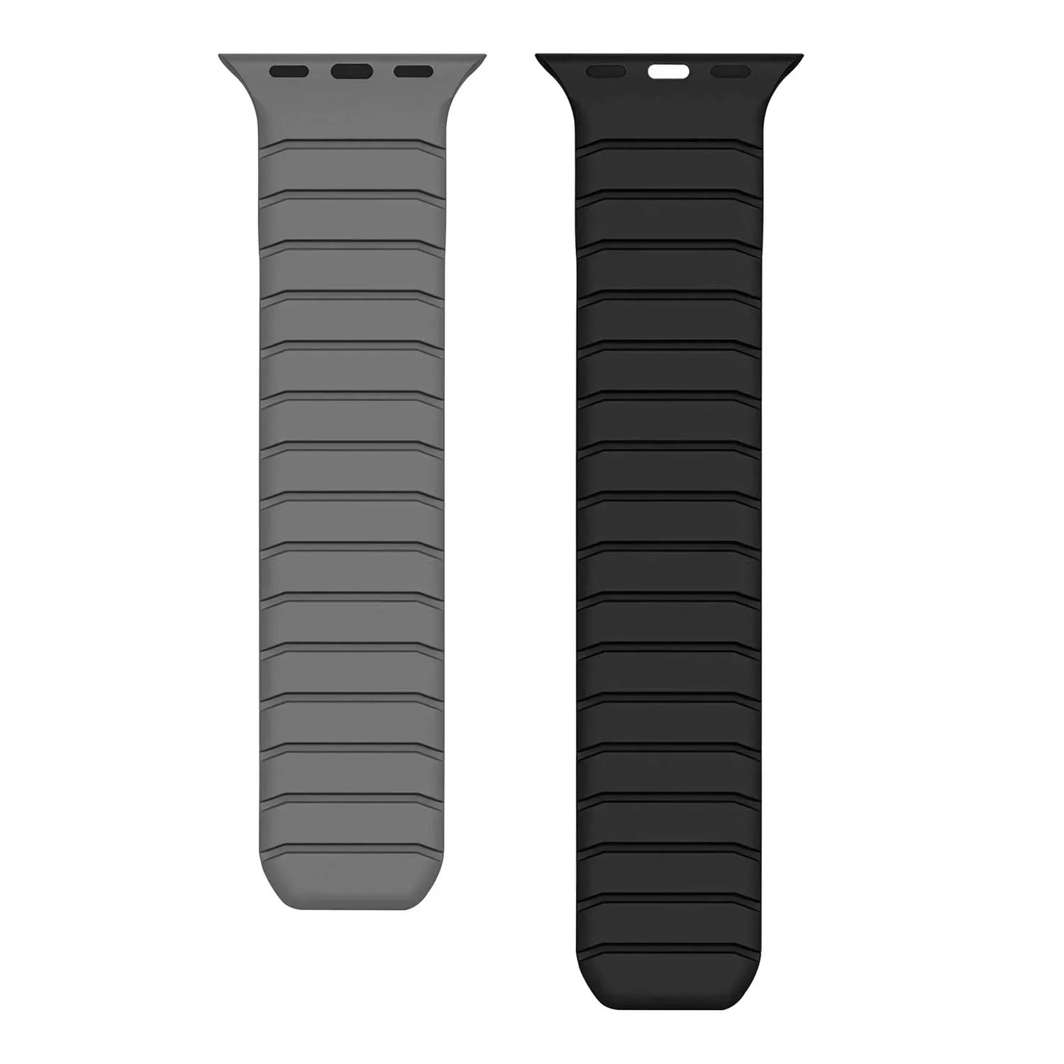 Bracelet pour Apple Watch Vetra - silicone - gris noir