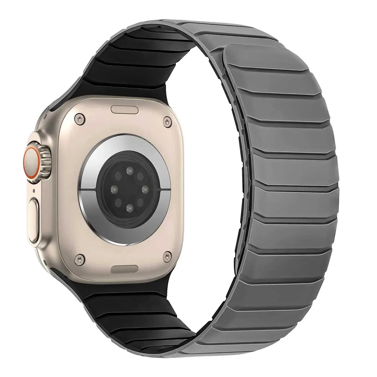 Bracelet pour Apple Watch Vetra - silicone - gris noir