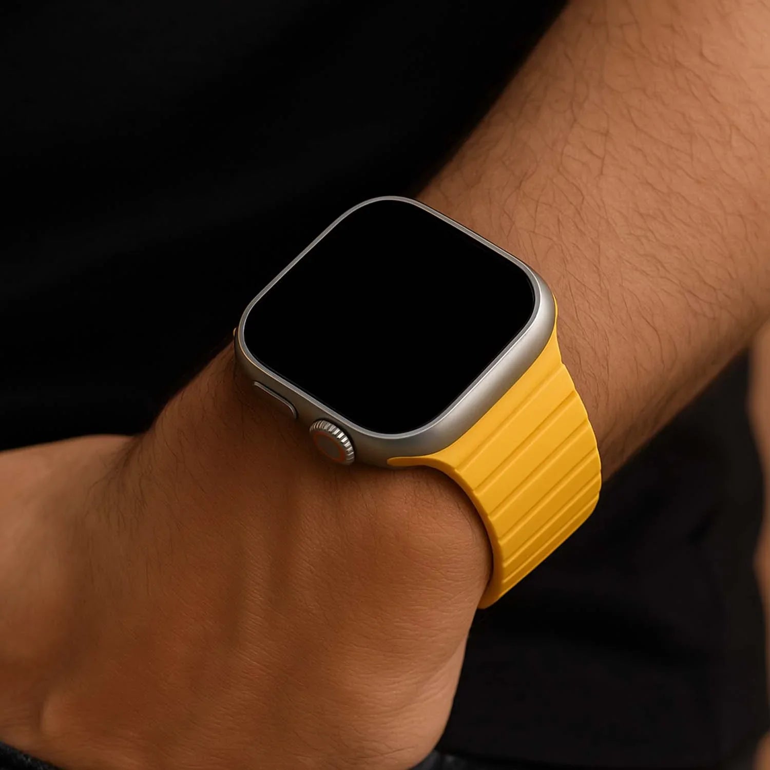 Bracelet Apple Watch Vetra - silicone - jaune