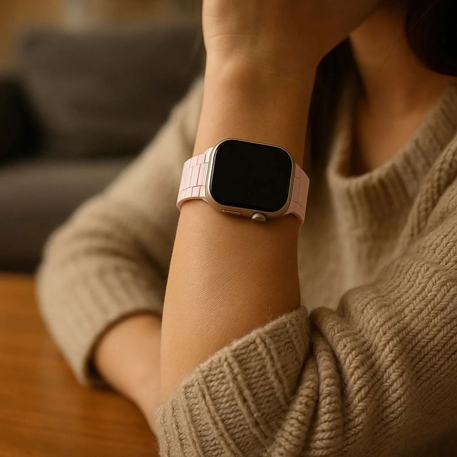 Apple Watch bandje Zyro - siliconen - lichtroze