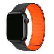 Bracelet pour Apple Watch Zyro - silicone - noir orange