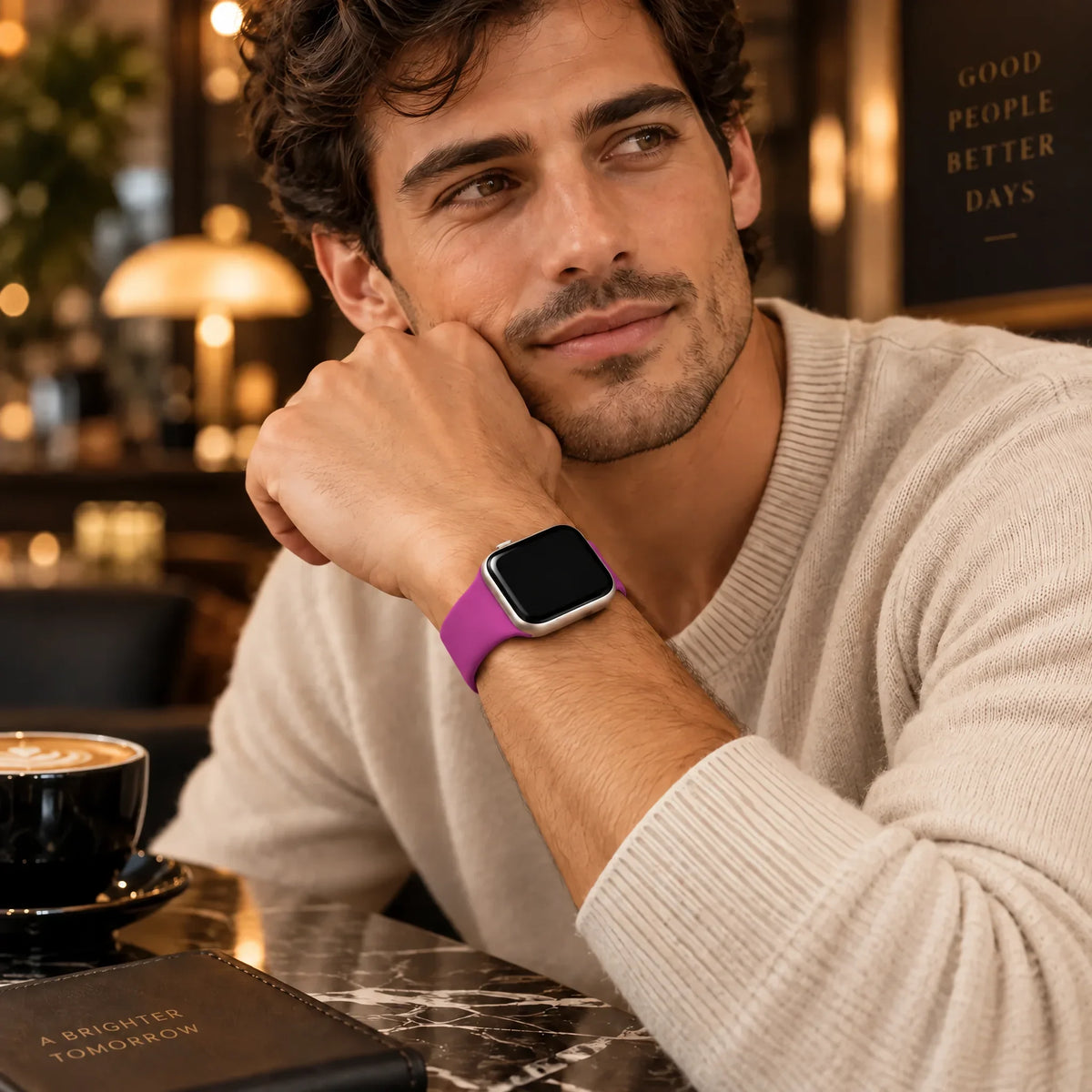 Bracelet Apple Watch Autumn - silicone - magenta