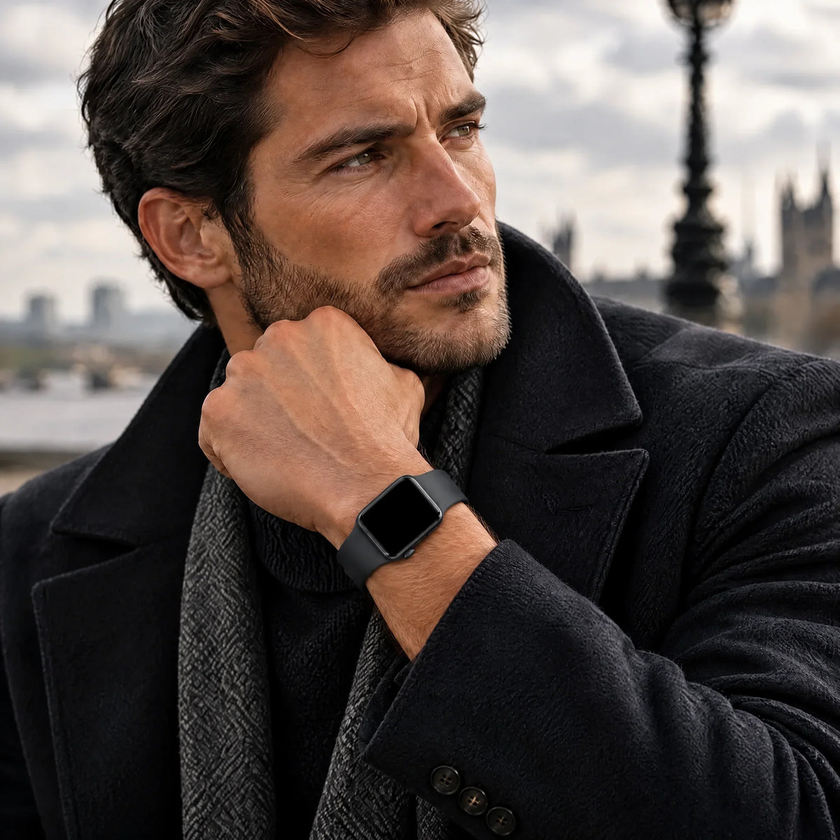 Apple Watch bandje Autumn - siliconen - Marineblauw
