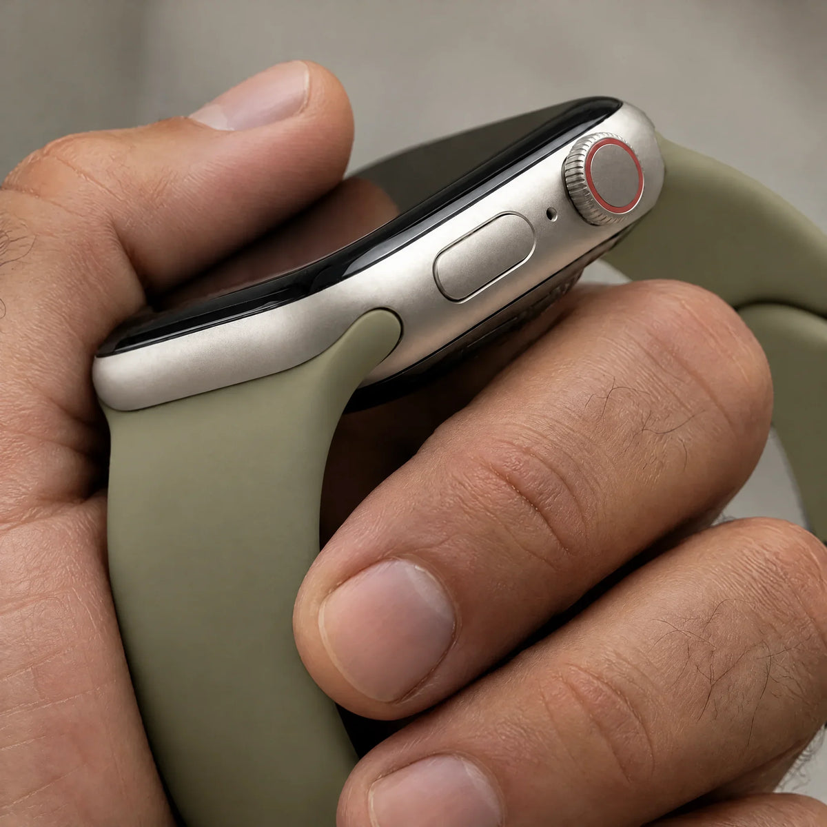 Apple Watch bandje Autumn - siliconen - Olijfgroen