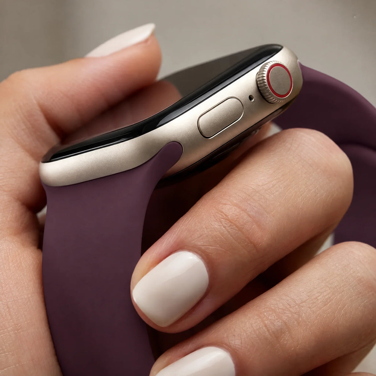 Apple Watch bandje Autumn - siliconen - Bordeauxrood