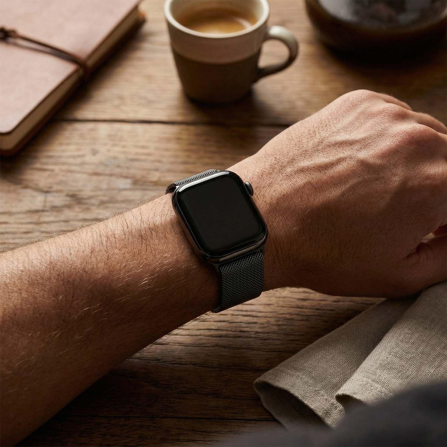 Apple Watch bandje Fiore - milanese - leisteen
