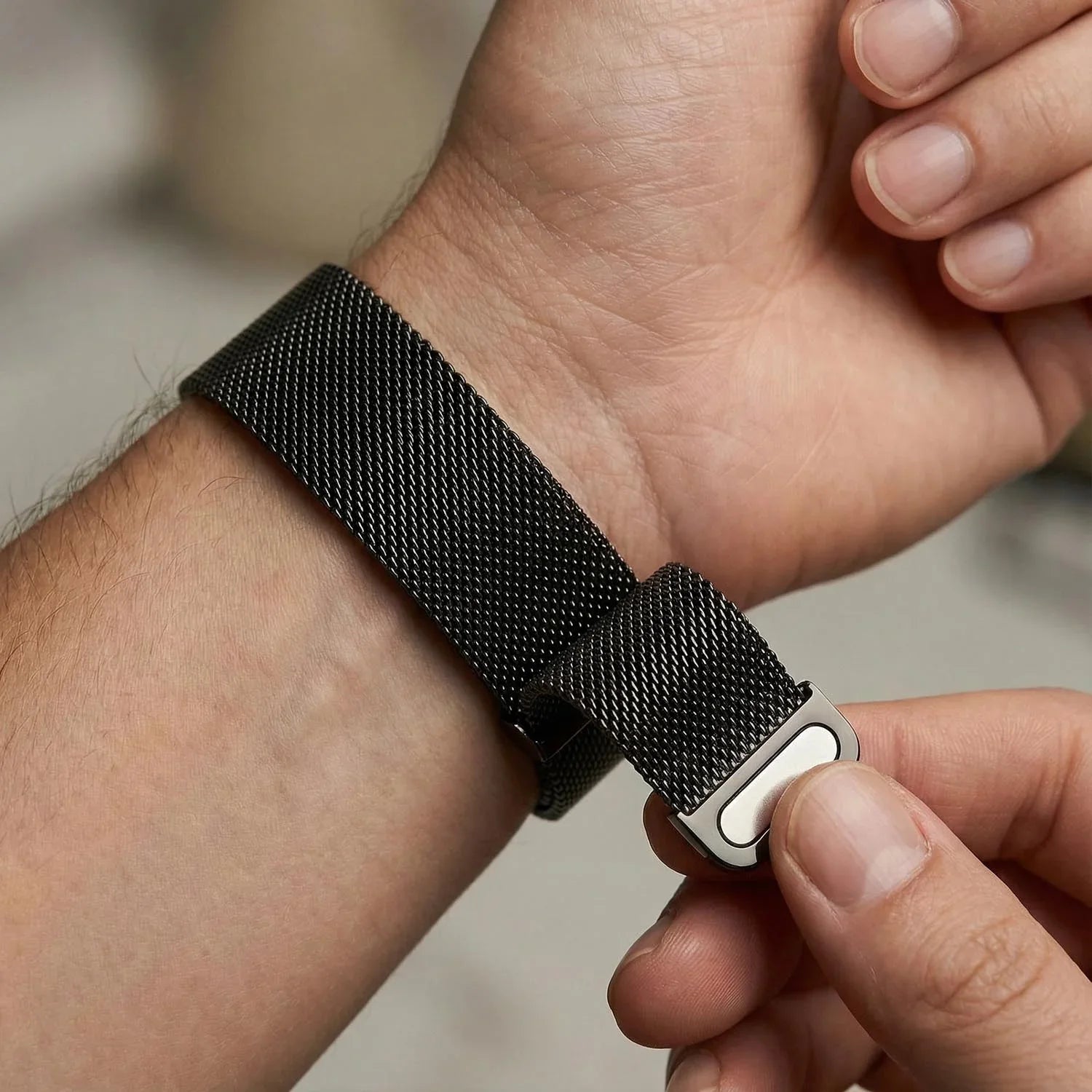 Apple Watch bandje Fiore - milanese - zwart