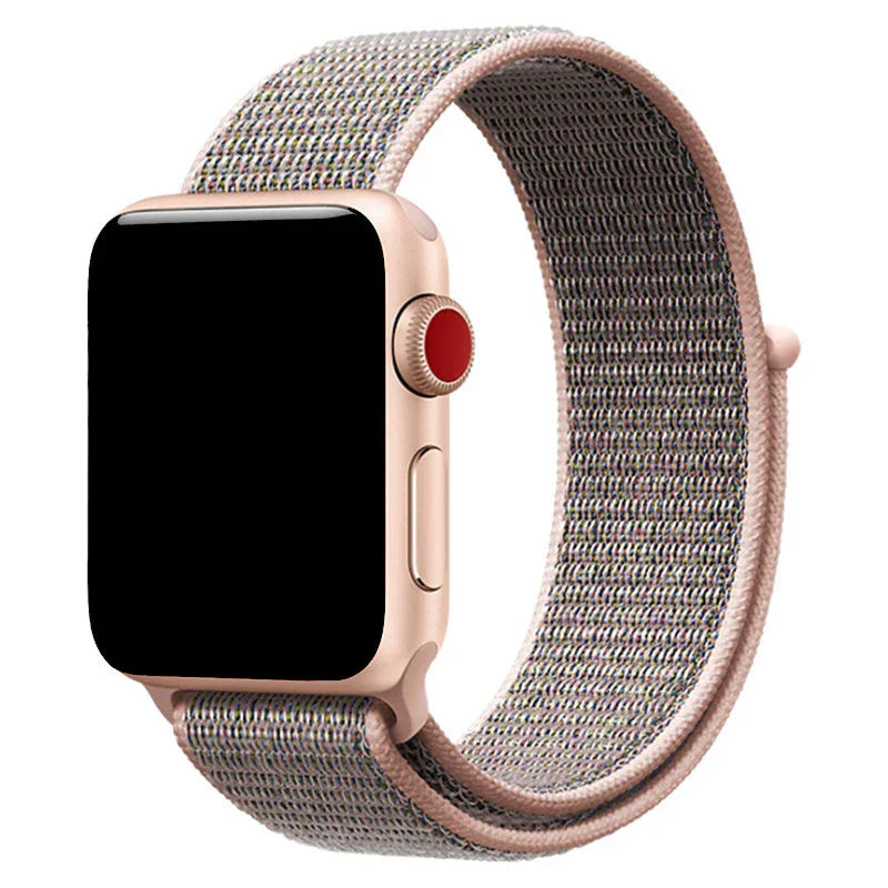 Apple Watch bandje Flyne - geweven - nylon - pink sand