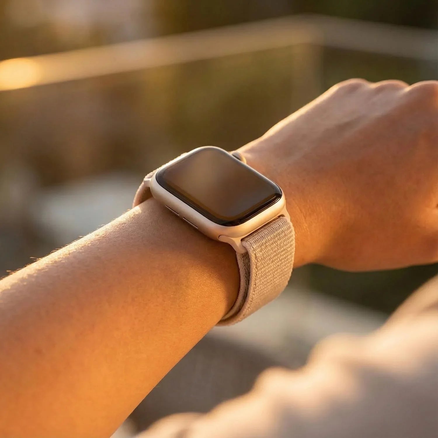 Apple Watch bandje Flyne - geweven - nylon - sterrenlicht