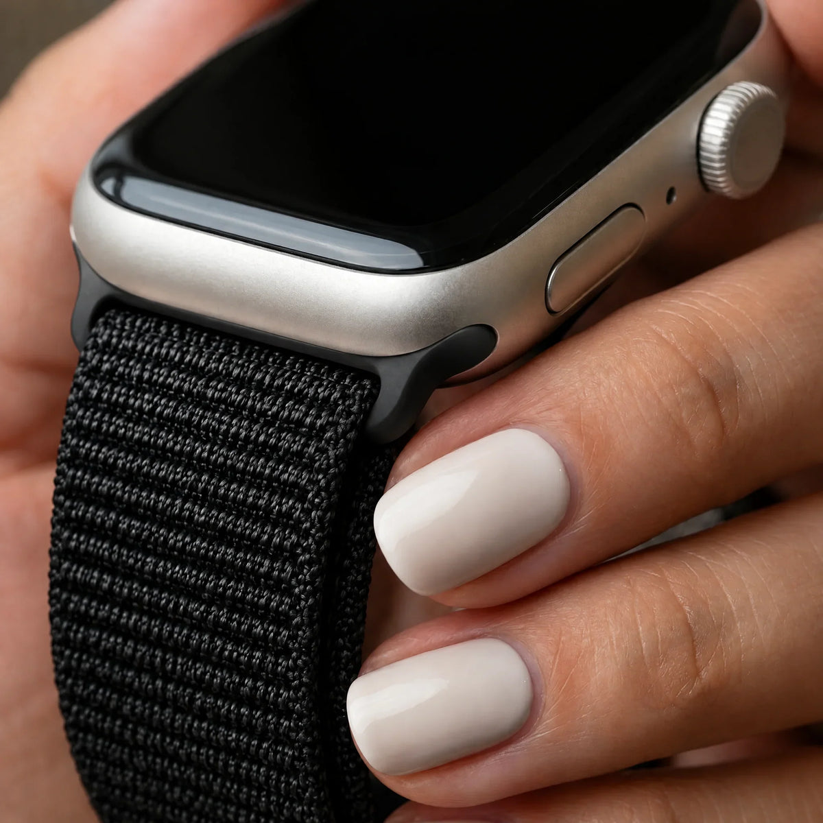 Apple Watch bandje Flyne - geweven - nylon - zwart