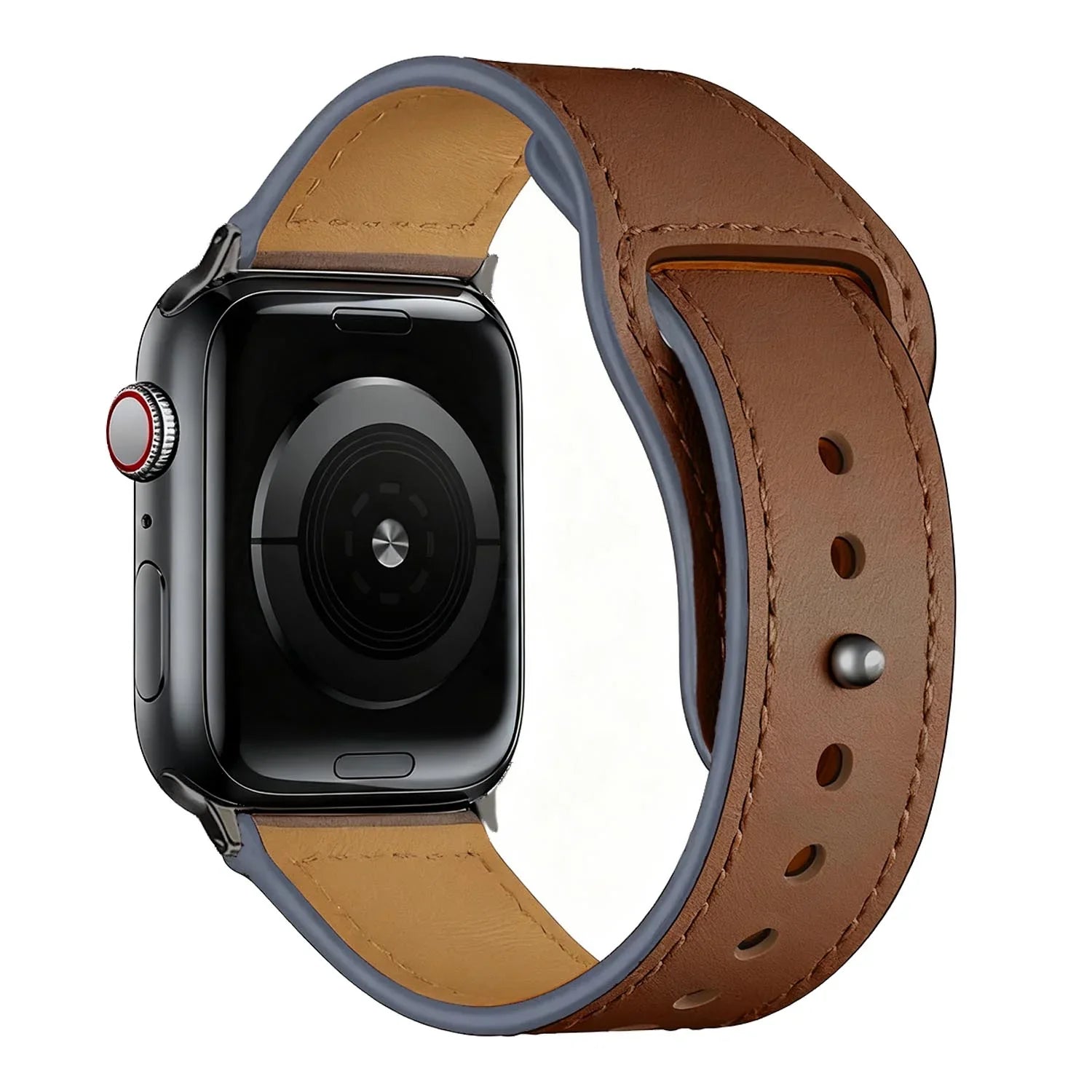 Bracelet Apple Watch Leranzi - cuir - marron