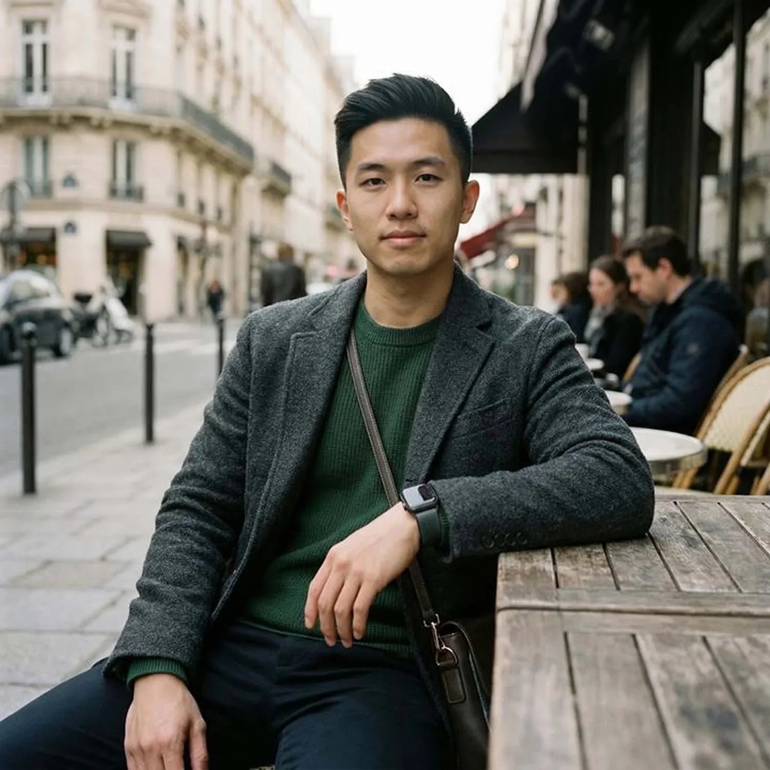 Apple Watch bandje Osvo - geweven - nylon - storm grijs