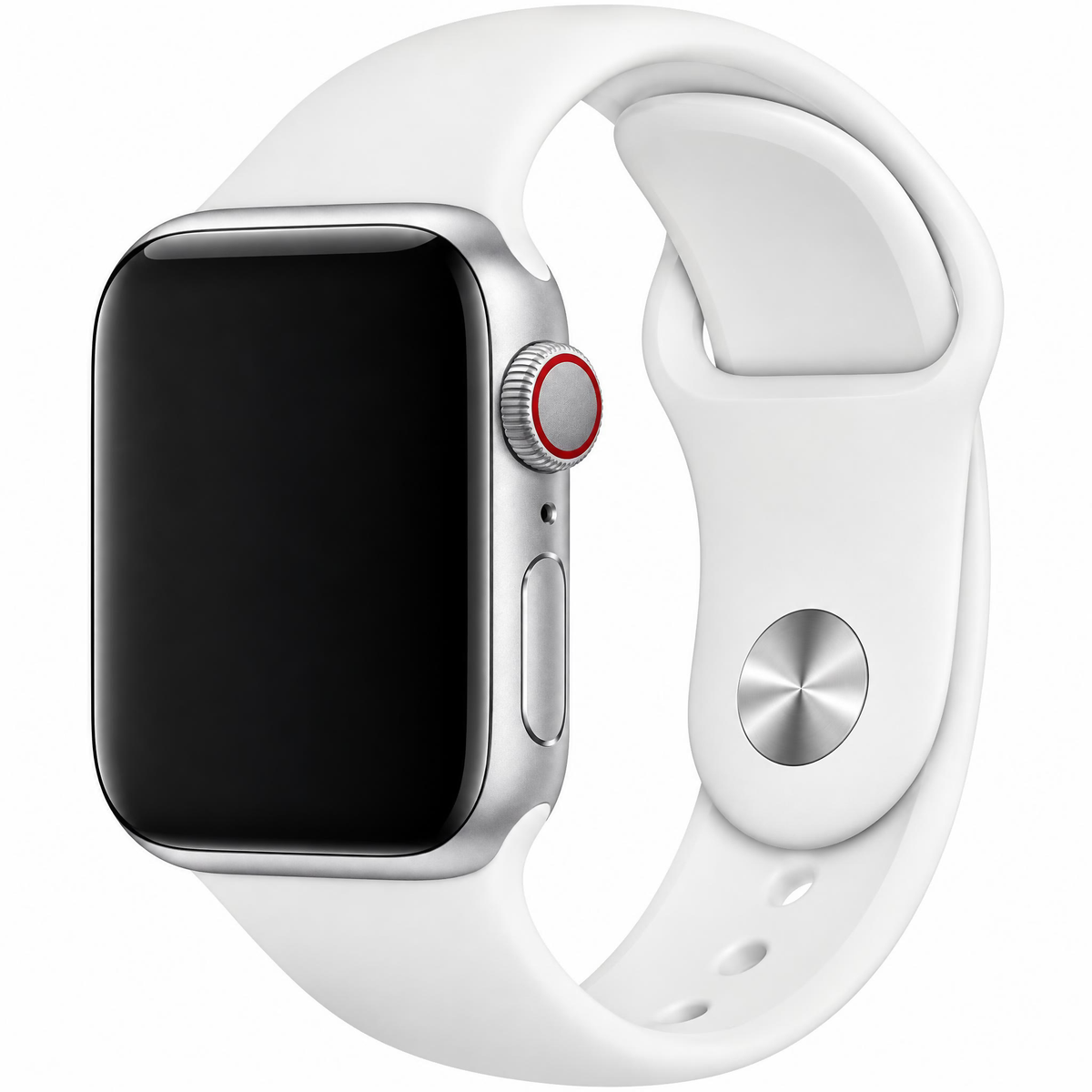 Bracelet Apple Watch Ovaro - silicone - blanc