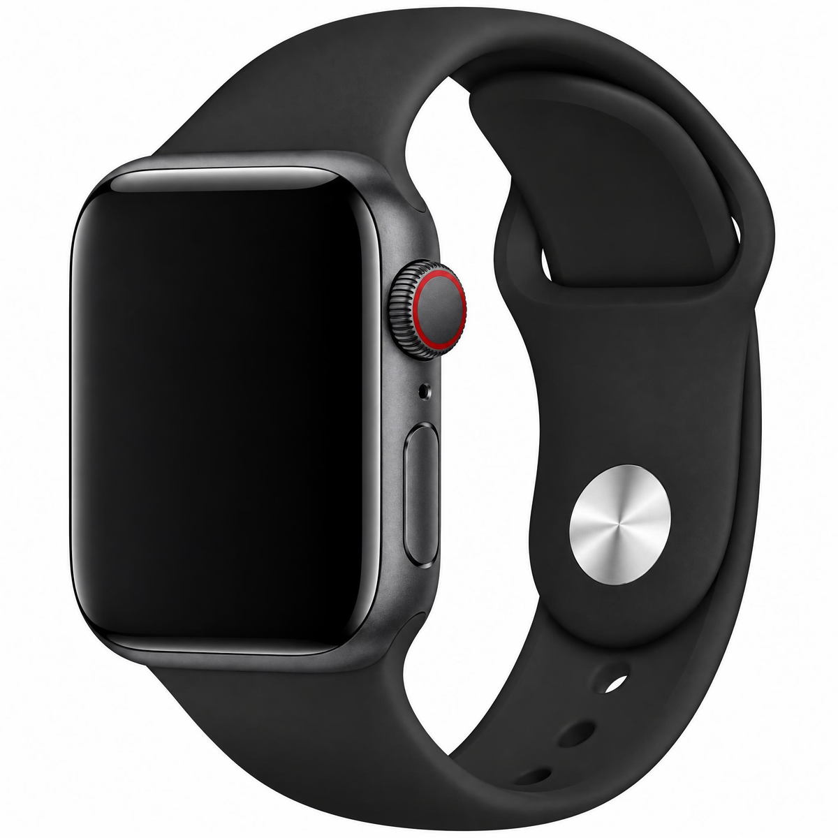 Bracelet Apple Watch Ovaro - silicone - noir