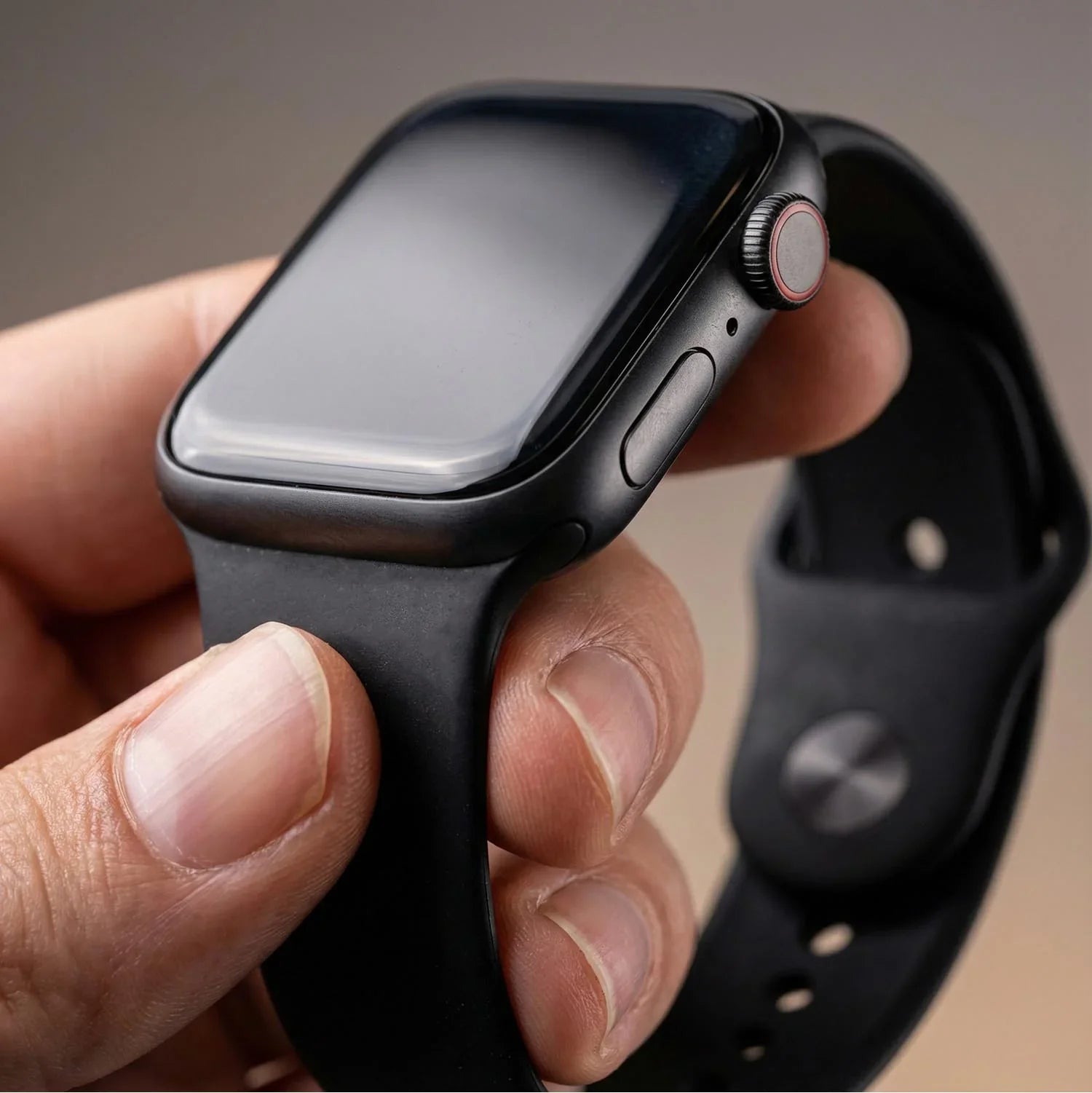 Apple Watch bandje Ovaro - siliconen - zwart