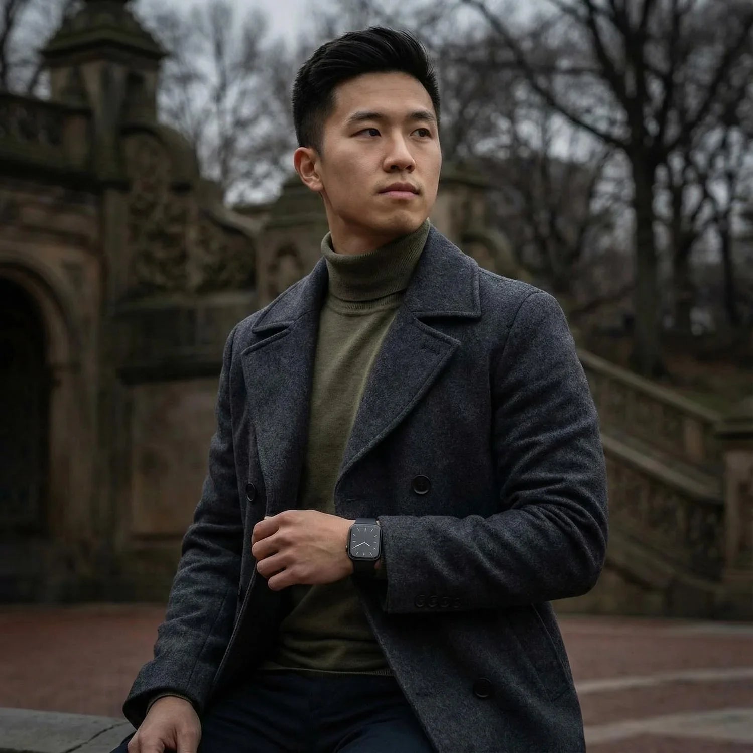 Apple Watch bandje Ovaro - siliconen - zwart
