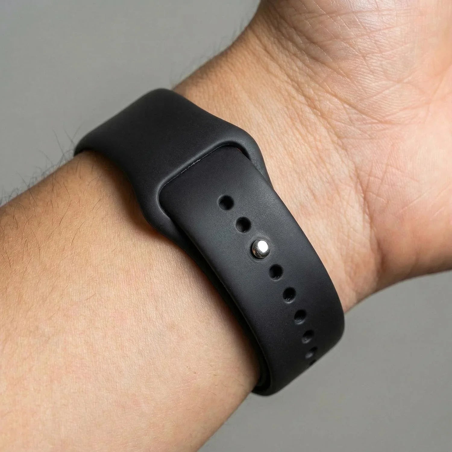 Apple Watch bandje Ovaro - siliconen - zwart