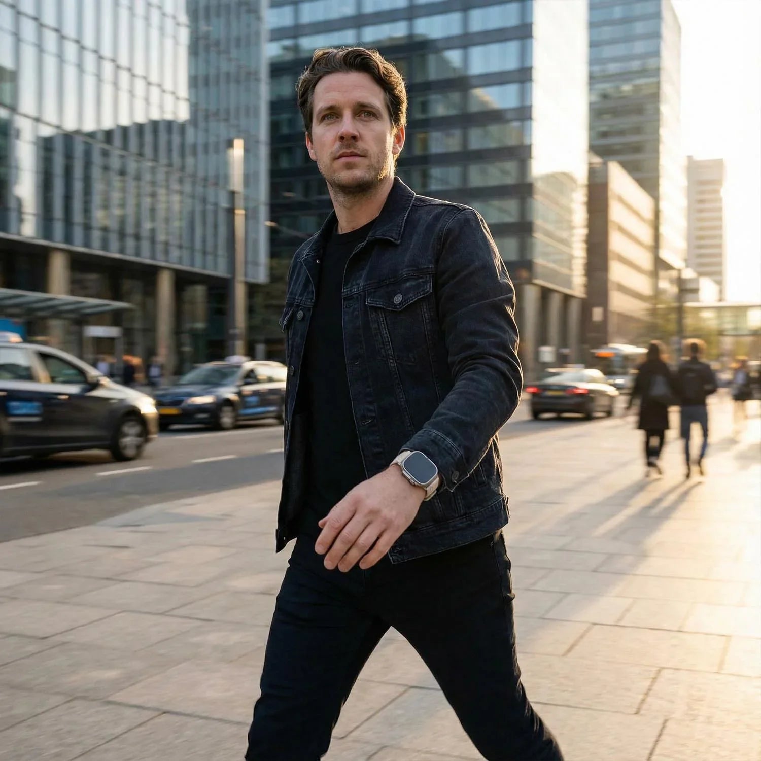 Apple Watch bandje Averro - nylon - sterrenlicht