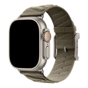 Apple Watch bandje Averro - nylon - titanium grijs