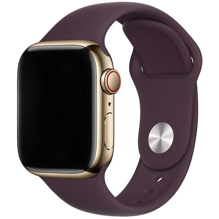 Apple Watch bandje Vyon - siliconen - Donkere kers