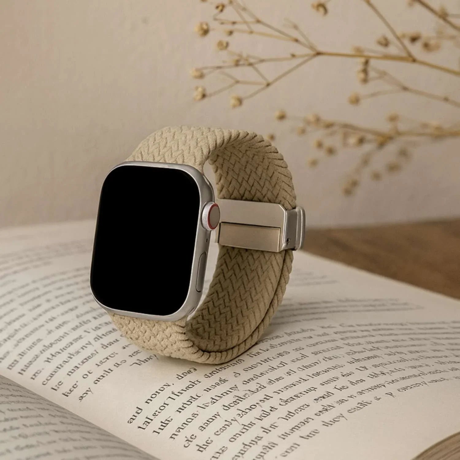 Bracelet Apple Watch Zyra - nylon - beige
