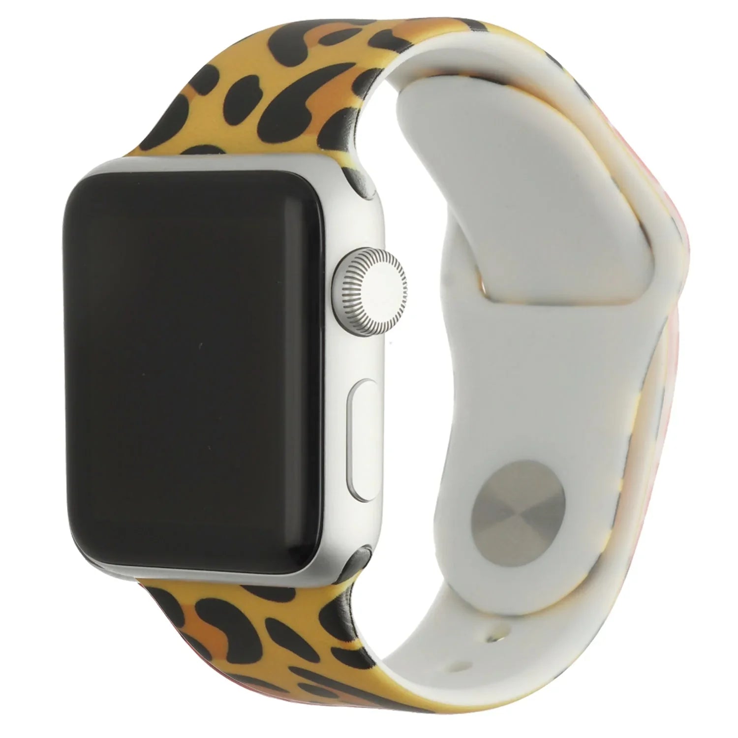 Bracelet Apple Watch imprimé - silicone - imprimé léopard jaune