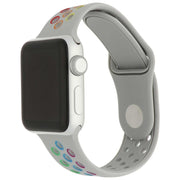 Apple Watch bandje Fusion - dubbel - siliconen - kleurrijk antiekwit