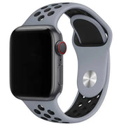 Apple Watch bandje - dubbel - siliconen - mist zwart