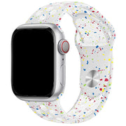 Bracelet Apple Watch Fusion - double - silicone - platine