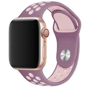 Bracelet Apple Watch Fusion - double - silicone - rose violet