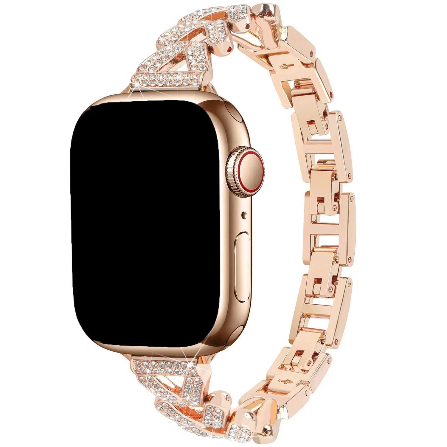 Apple Watch bandje Faye - staal - rose goud