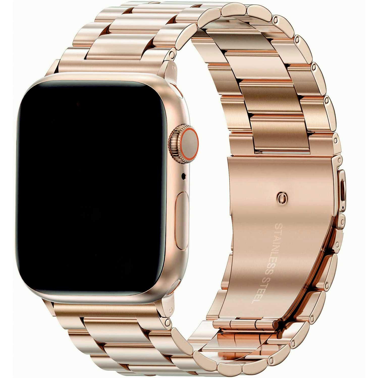 Apple Watch bandje Rivaro - staal - rose goud