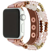 Apple Watch bandje - leer - sieraad - roze