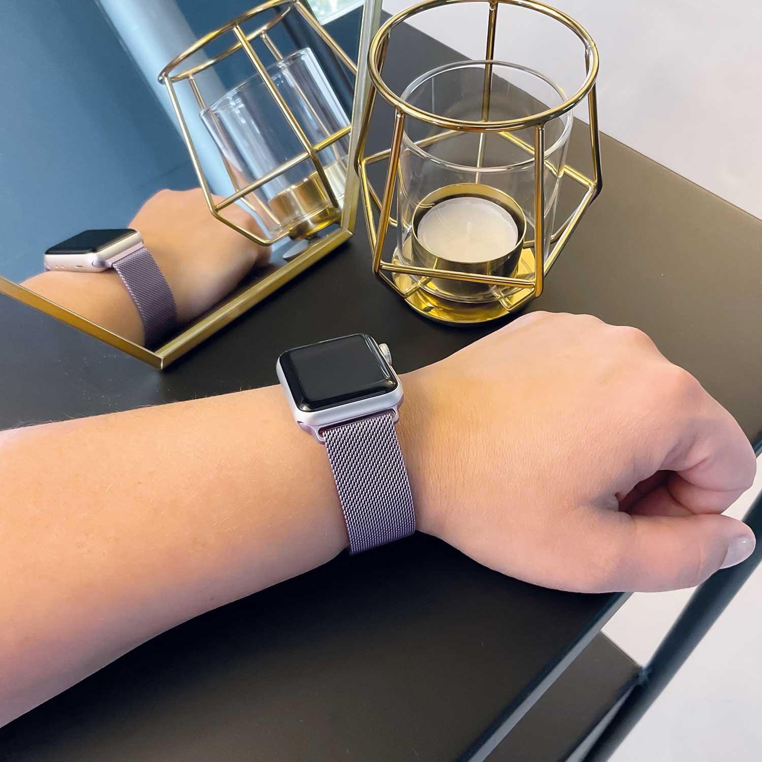 Apple Watch bandje Solaro - milanese - lavendel