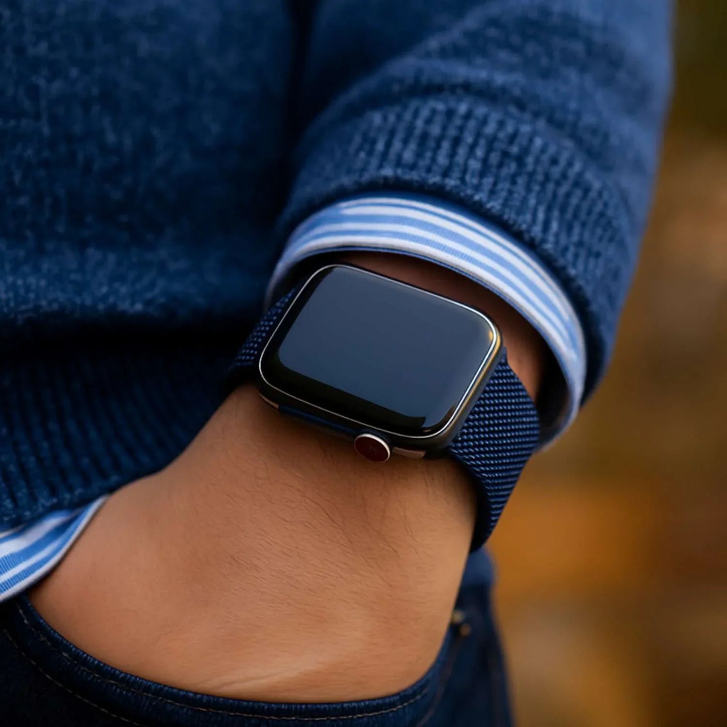 Apple Watch bandje Solaro - milanese - middernacht