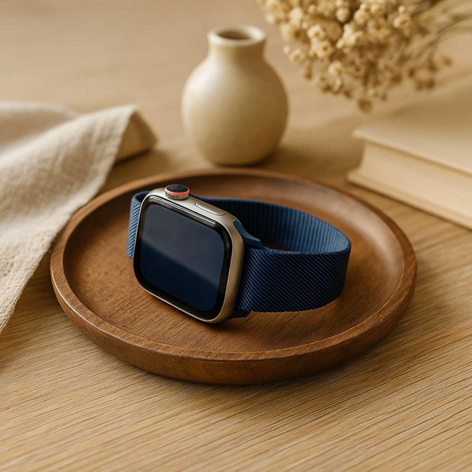 Apple Watch bandje Solaro - milanese - middernacht