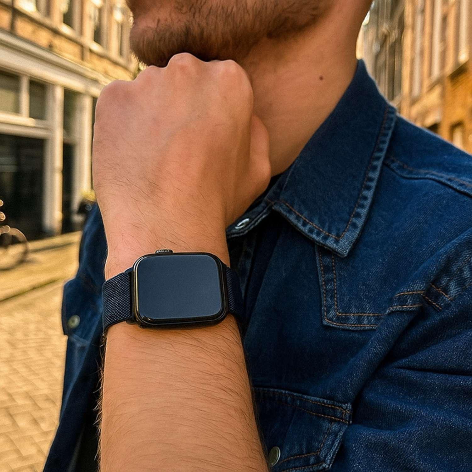 Apple Watch bandje Solaro - milanese - middernacht