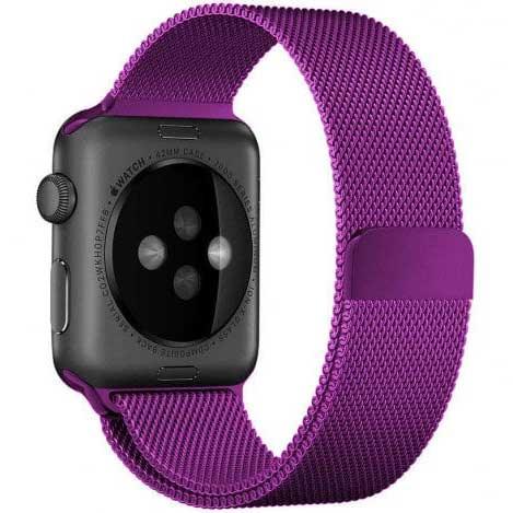 Apple Watch bandje Fiore - milanese - paars