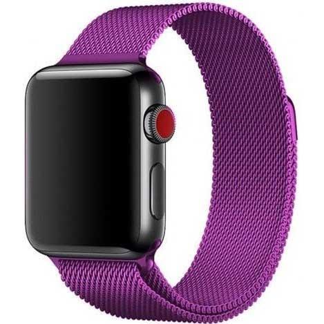 Apple Watch bandje Fiore - milanese - paars
