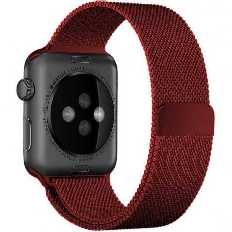 Apple Watch bandje Solaro - milanese - rood