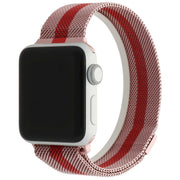 Apple Watch bandje Solaro - milanese - rose rood gestreept