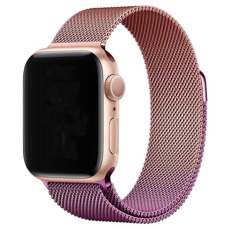 Apple Watch bandje Solaro - milanese - rose rood paars