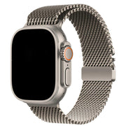 Apple Watch bandje Dominus - milanese - naturel titanium